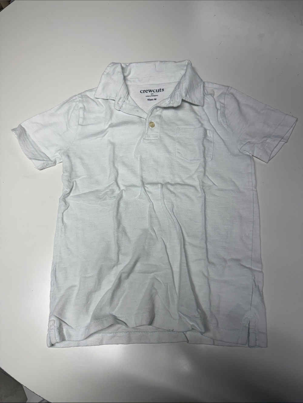Jcrew Crewcuts Boys White Short-Sleeve Polo Shirt